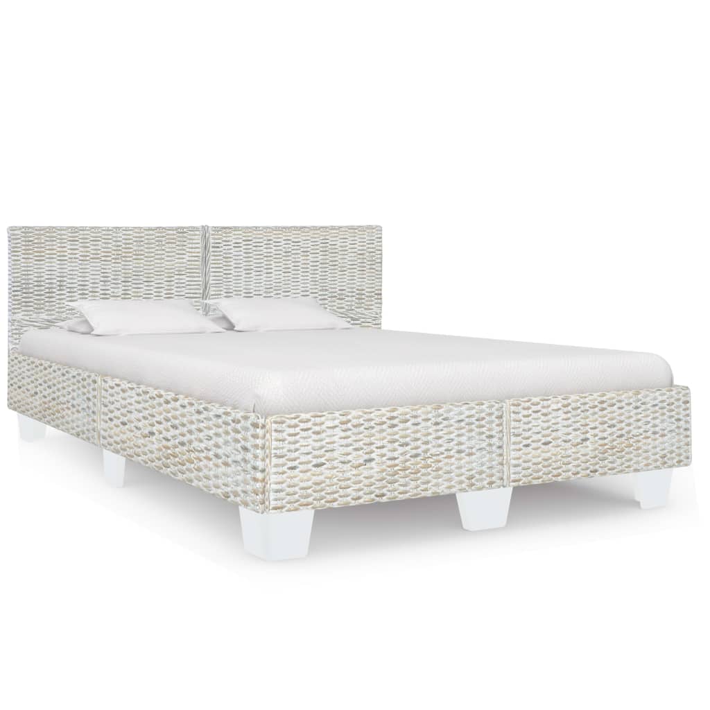 Bedframe natuurlijk rattan grijs 160x200 cm is nu te koop bij PeponiXL, paradijselijk wonen!