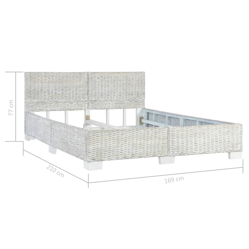 Bedframe natuurlijk rattan grijs 160x200 cm is nu te koop bij PeponiXL, paradijselijk wonen!