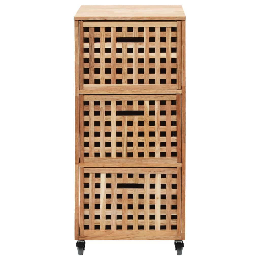 Badkamerkastje 41x41x91 cm massief walnotenhout is nu te koop bij PeponiXL, paradijselijk wonen!