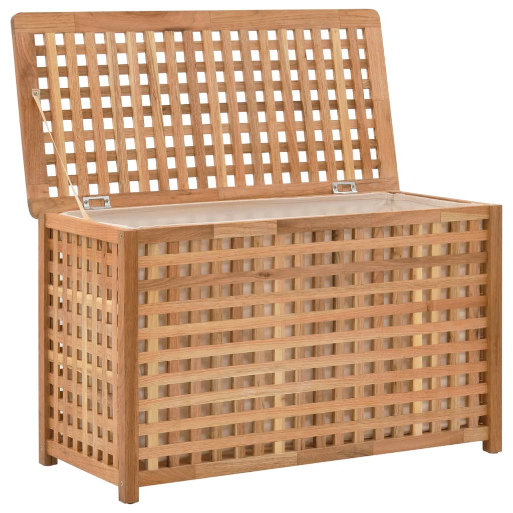 Wasmand 77,5x37,5x46,5 cm massief walnoothout is nu te koop bij PeponiXL, paradijselijk wonen!