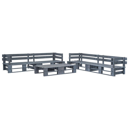 6-delige Loungeset pallet hout grijs is nu te koop bij PeponiXL, paradijselijk wonen!