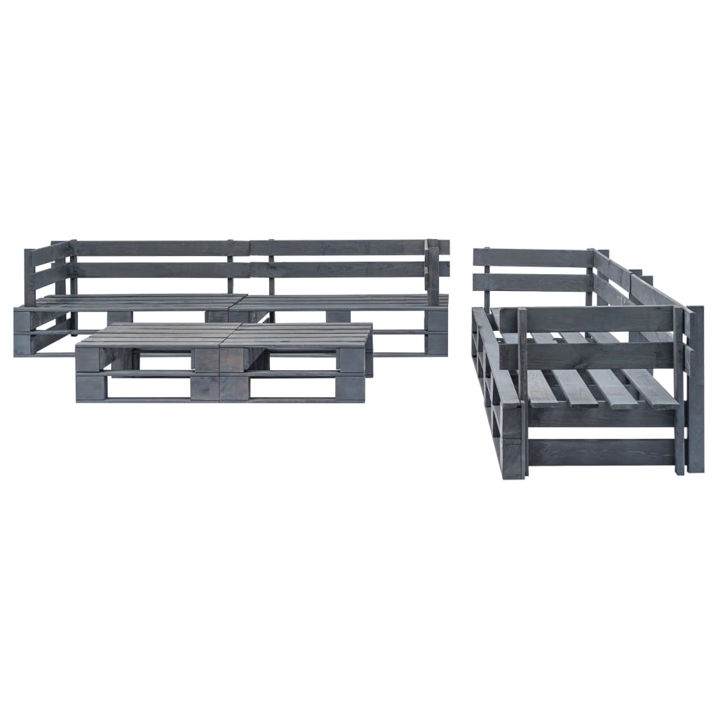 6-delige Loungeset pallet hout grijs is nu te koop bij PeponiXL, paradijselijk wonen!