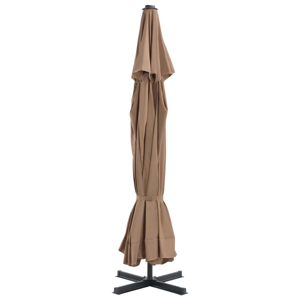 Parasol met draagbare voet taupe is nu te koop bij PeponiXL, paradijselijk wonen!