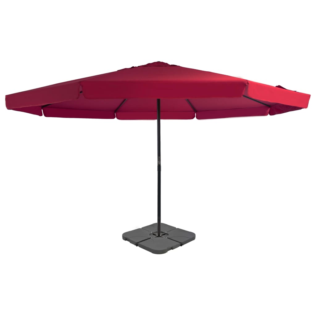Parasol met draagbare voet rood is nu te koop bij PeponiXL, paradijselijk wonen!