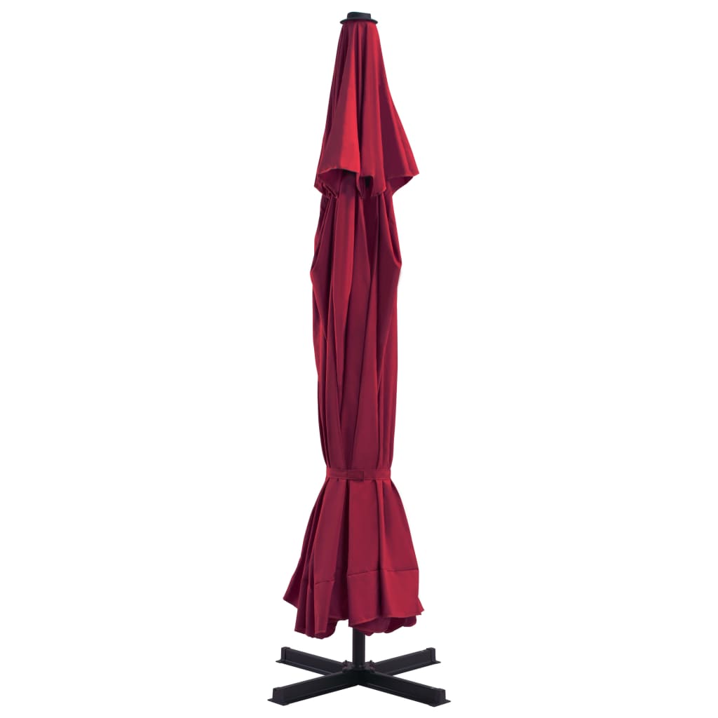 Parasol met draagbare voet rood is nu te koop bij PeponiXL, paradijselijk wonen!