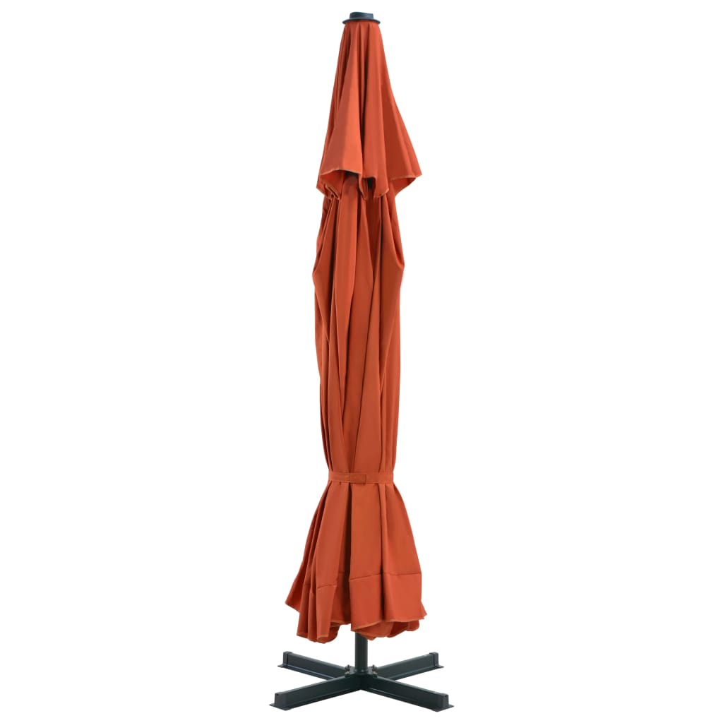 Parasol met draagbare voet terracottakleurig is nu te koop bij PeponiXL, paradijselijk wonen!