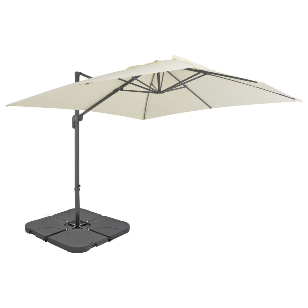 Parasol met draagbare voet zandkleurig is nu te koop bij PeponiXL, paradijselijk wonen!
