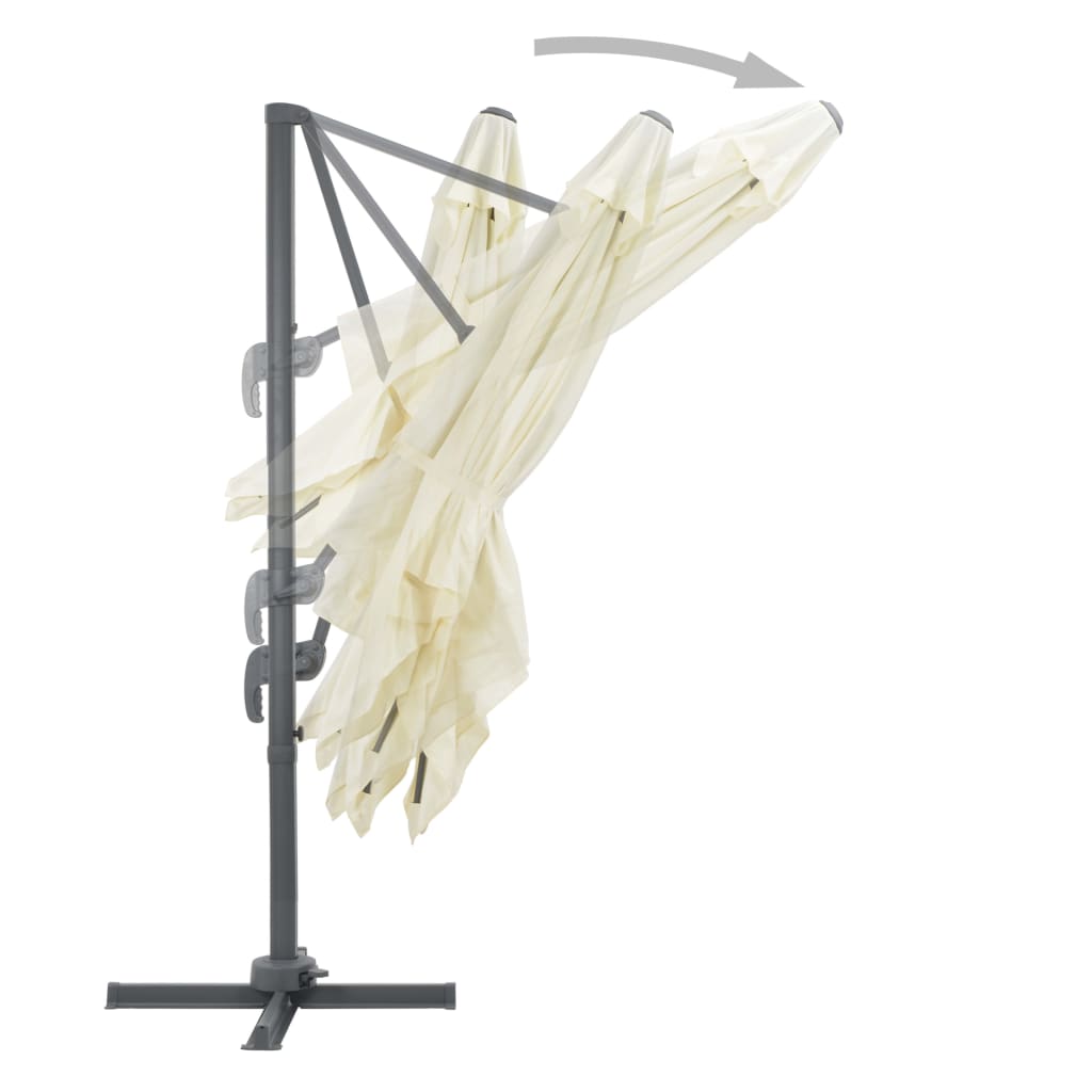 Parasol met draagbare voet zandkleurig is nu te koop bij PeponiXL, paradijselijk wonen!