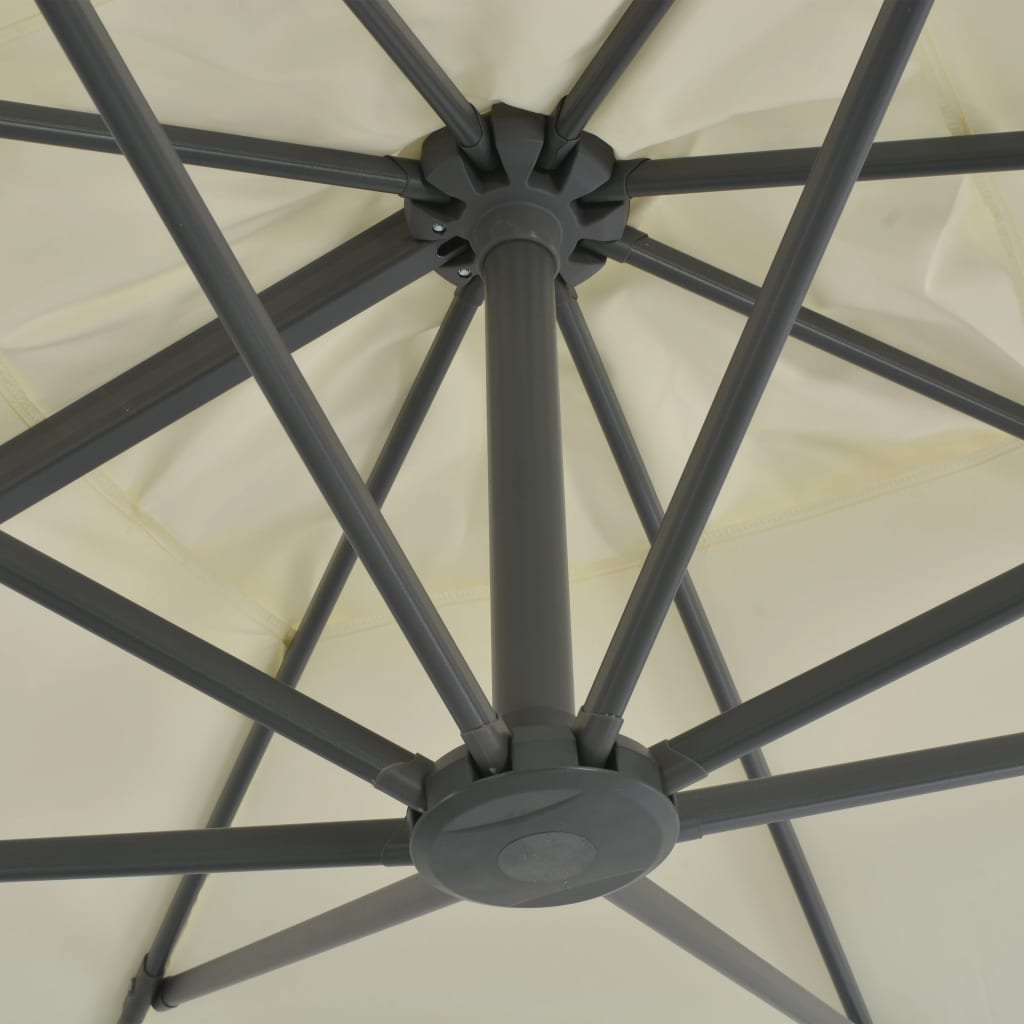 Parasol met draagbare voet zandkleurig is nu te koop bij PeponiXL, paradijselijk wonen!