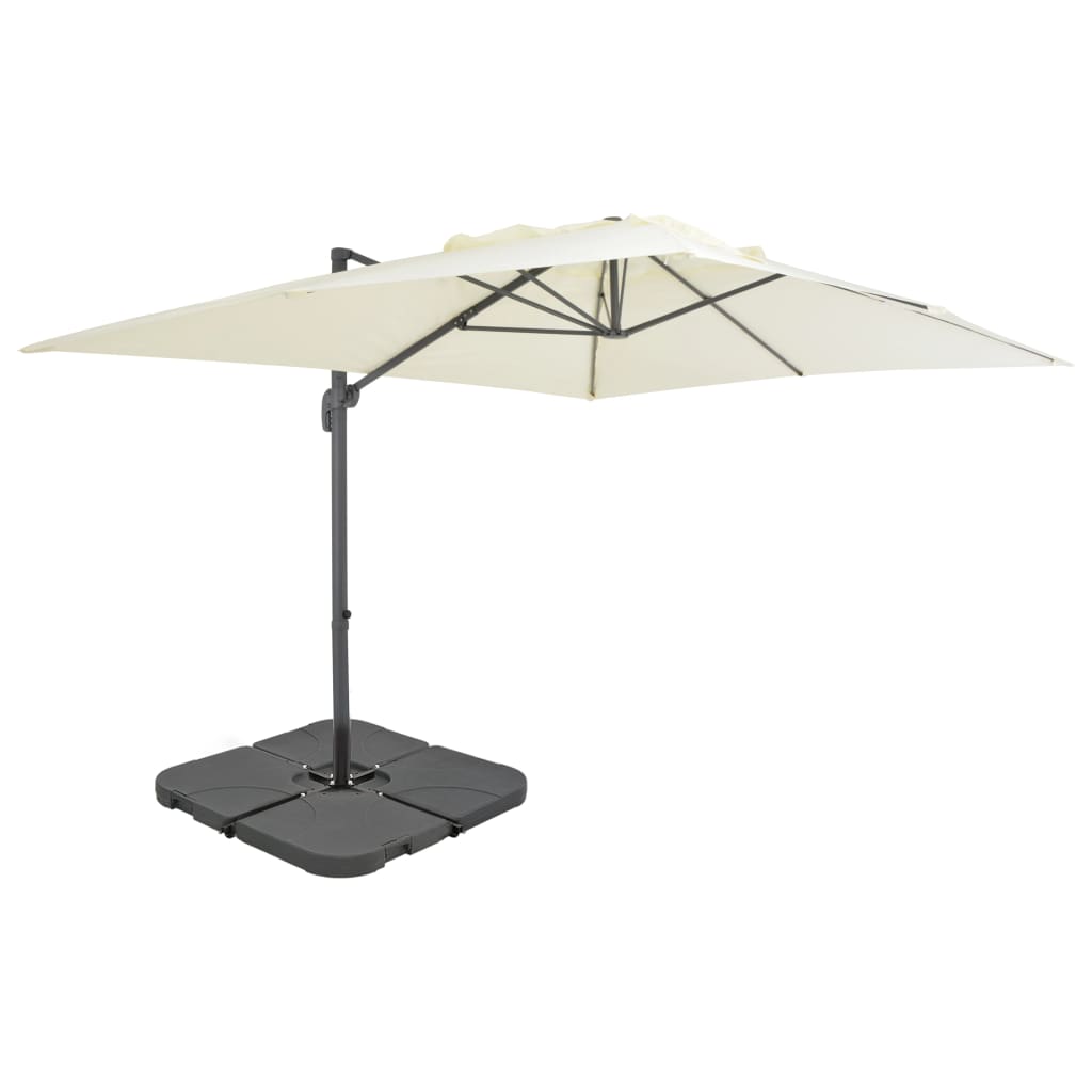 Parasol met draagbare voet zandkleurig is nu te koop bij PeponiXL, paradijselijk wonen!
