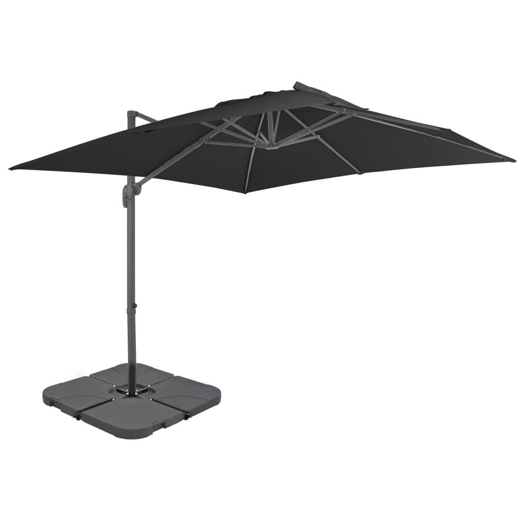 Parasol met draagbare voet antracietkleurig is nu te koop bij PeponiXL, paradijselijk wonen!