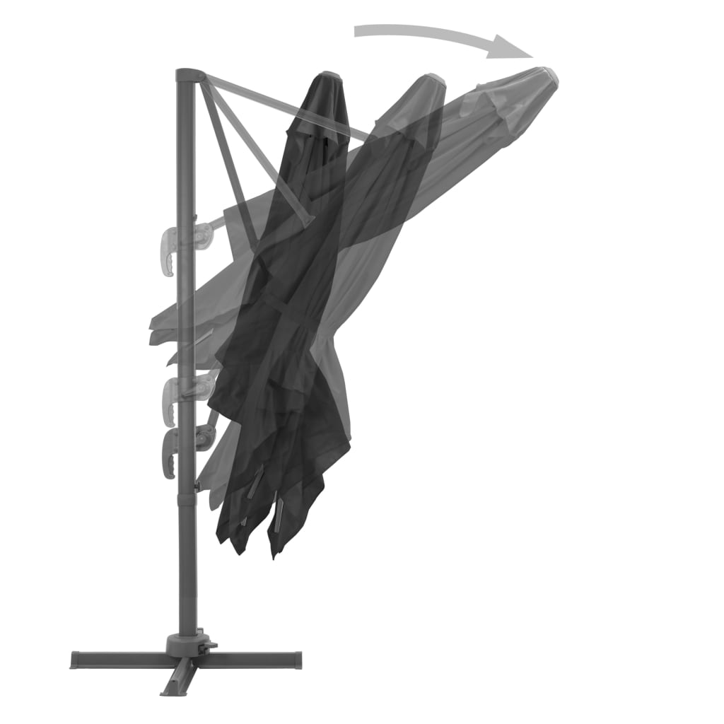 Parasol met draagbare voet antracietkleurig is nu te koop bij PeponiXL, paradijselijk wonen!