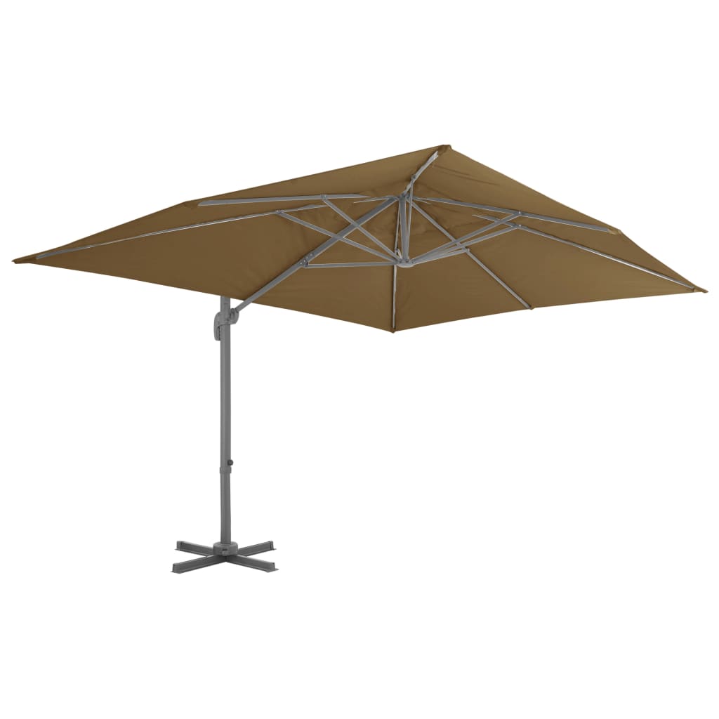Parasol met draagbare voet taupe is nu te koop bij PeponiXL, paradijselijk wonen!