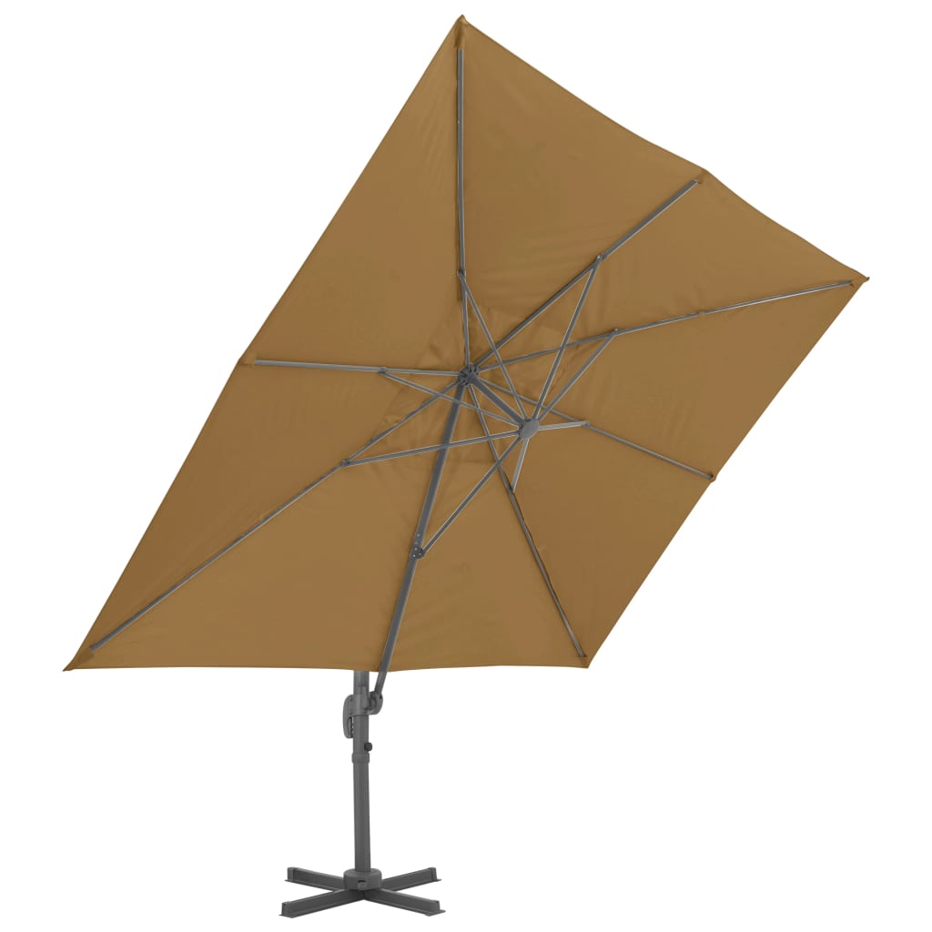 Parasol met draagbare voet taupe is nu te koop bij PeponiXL, paradijselijk wonen!