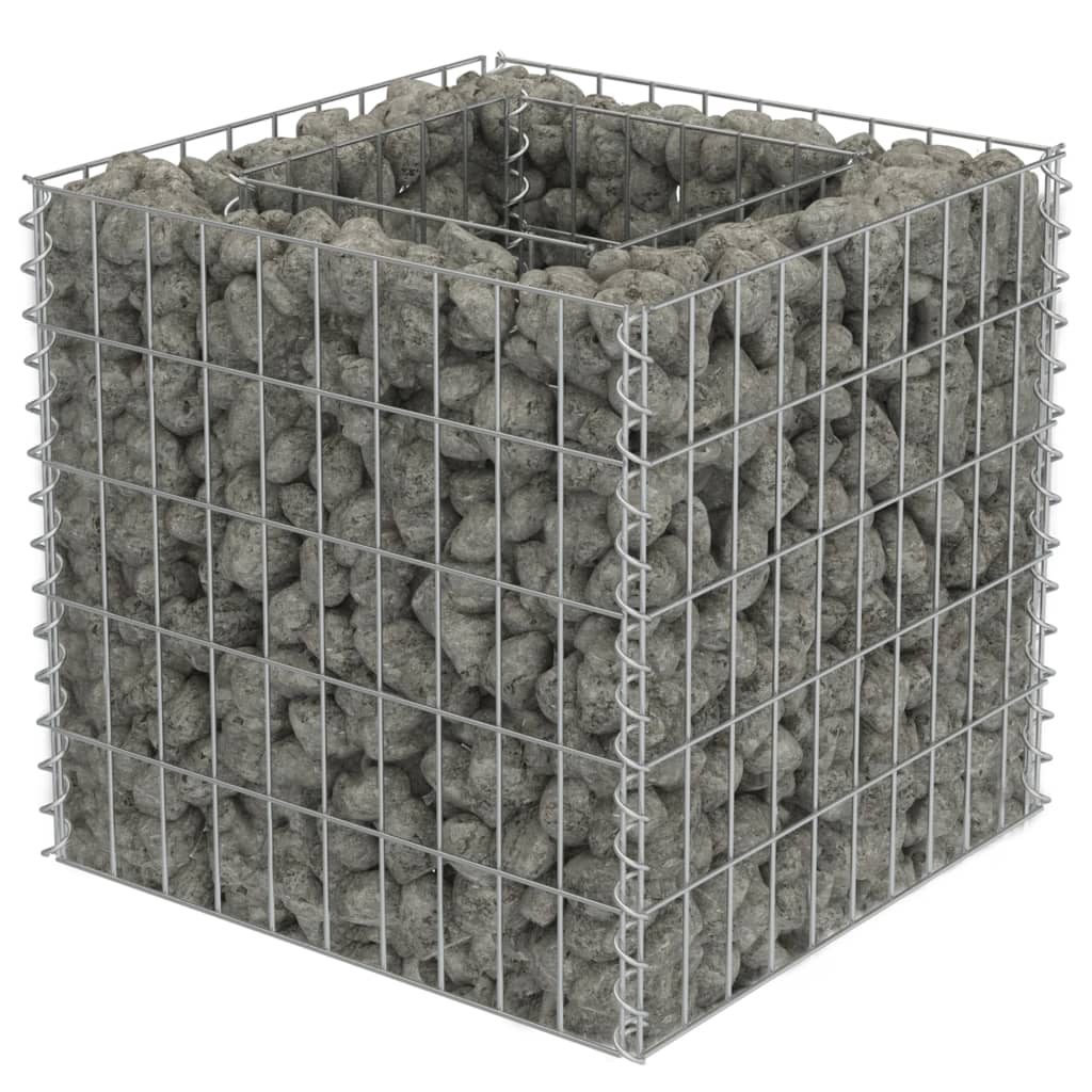 Gabion plantenbak verhoogd 50x50x50 cm gegalvaniseerd staal is nu te koop bij PeponiXL, paradijselijk wonen!