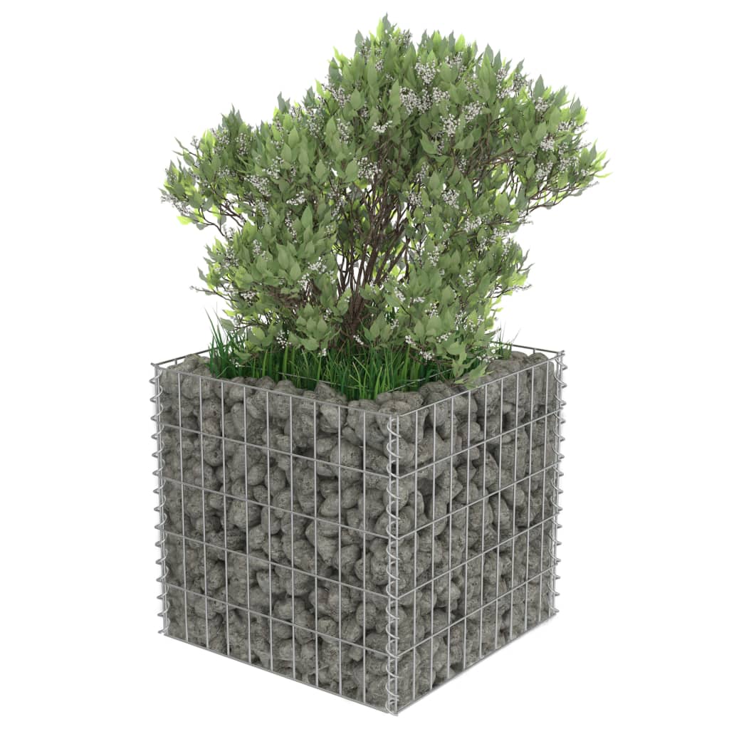 Gabion plantenbak verhoogd 50x50x50 cm gegalvaniseerd staal is nu te koop bij PeponiXL, paradijselijk wonen!