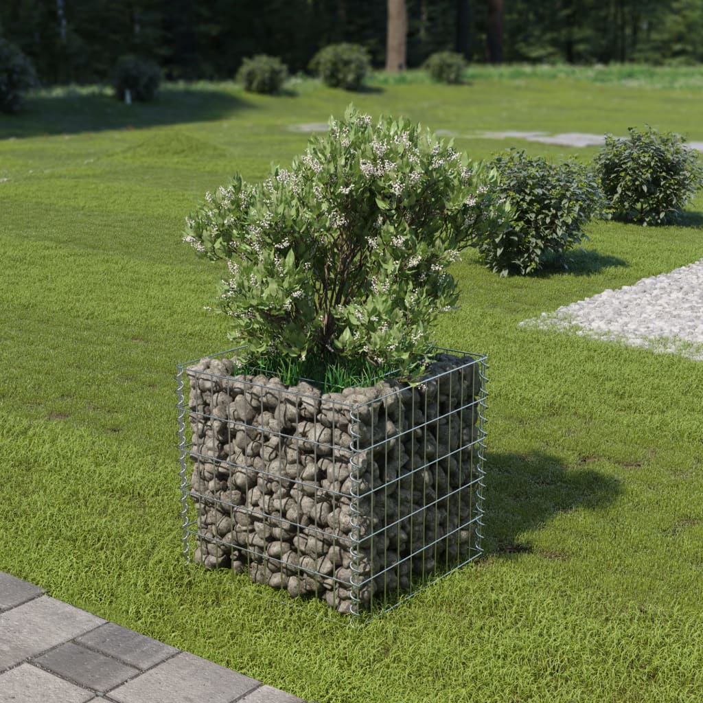 Gabion plantenbak verhoogd 50x50x50 cm gegalvaniseerd staal is nu te koop bij PeponiXL, paradijselijk wonen!