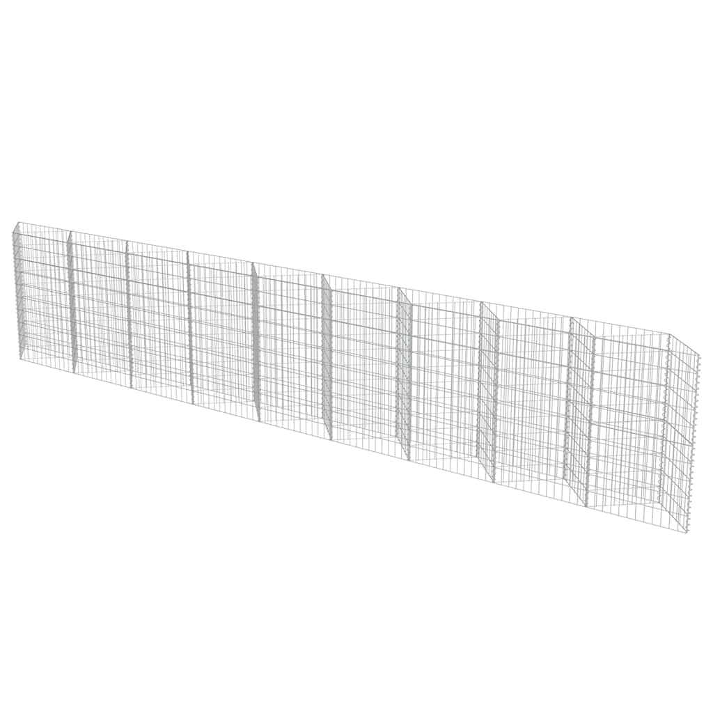 Schanskorf wand 630x30x100 cm gegalvaniseerd staal is nu te koop bij PeponiXL, paradijselijk wonen!
