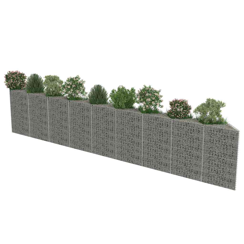 Schanskorf wand 630x30x100 cm gegalvaniseerd staal is nu te koop bij PeponiXL, paradijselijk wonen!