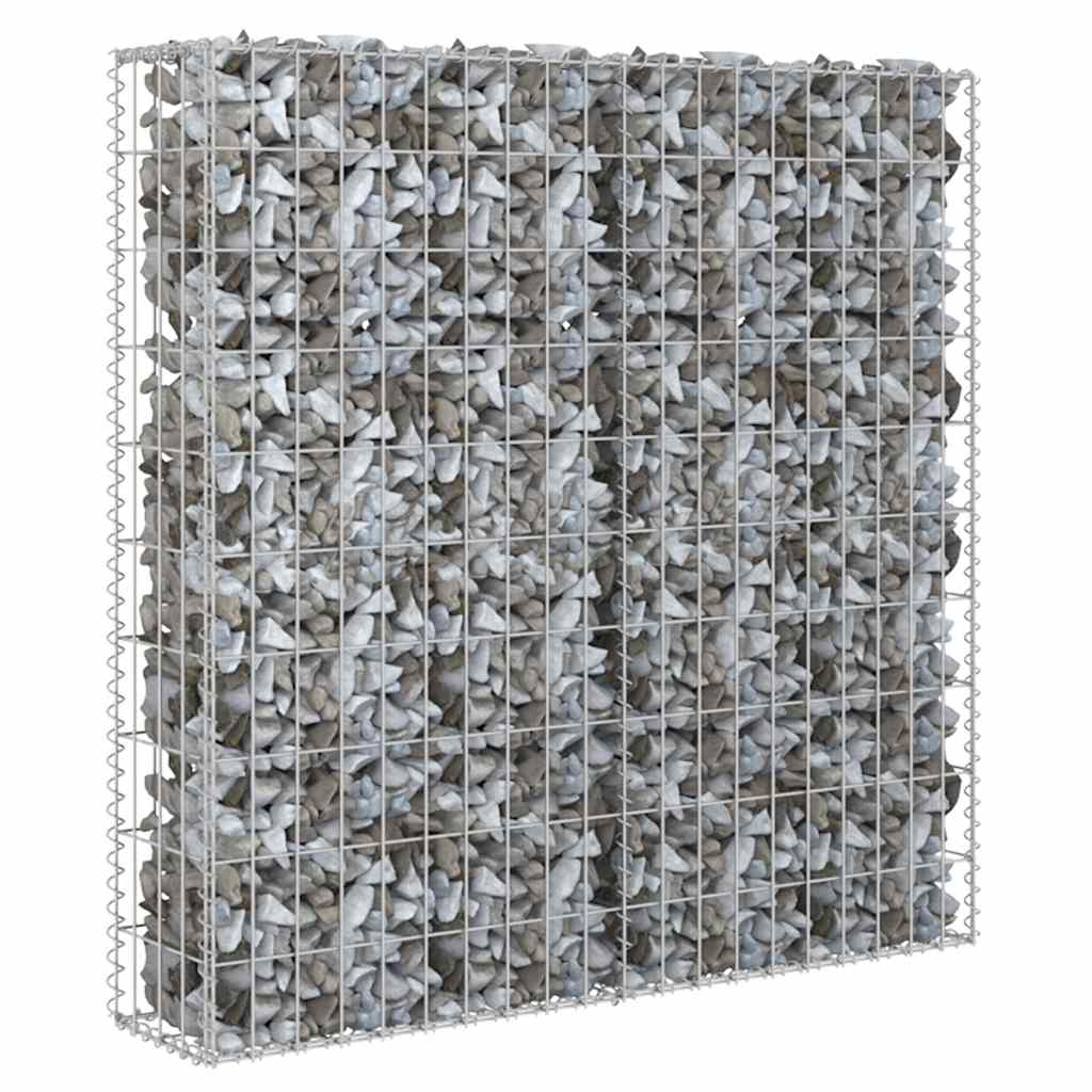 Schanskorfmuur met deksels 80x20x100 cm gegalvaniseerd staal is nu te koop bij PeponiXL, paradijselijk wonen!