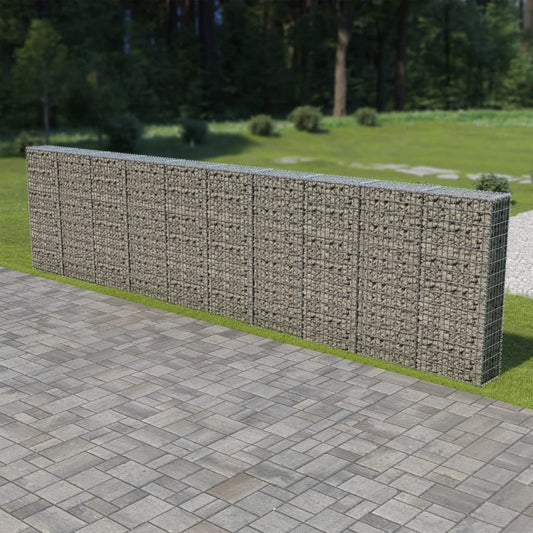Schanskorfmuur met deksels 600x30x150 cm gegalvaniseerd staal is nu te koop bij PeponiXL, paradijselijk wonen!