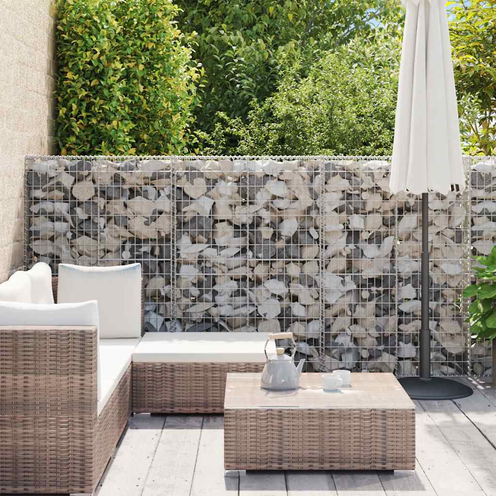 Schanskorfmuur met deksels 900x50x150 cm gegalvaniseerd staal is nu te koop bij PeponiXL, paradijselijk wonen!