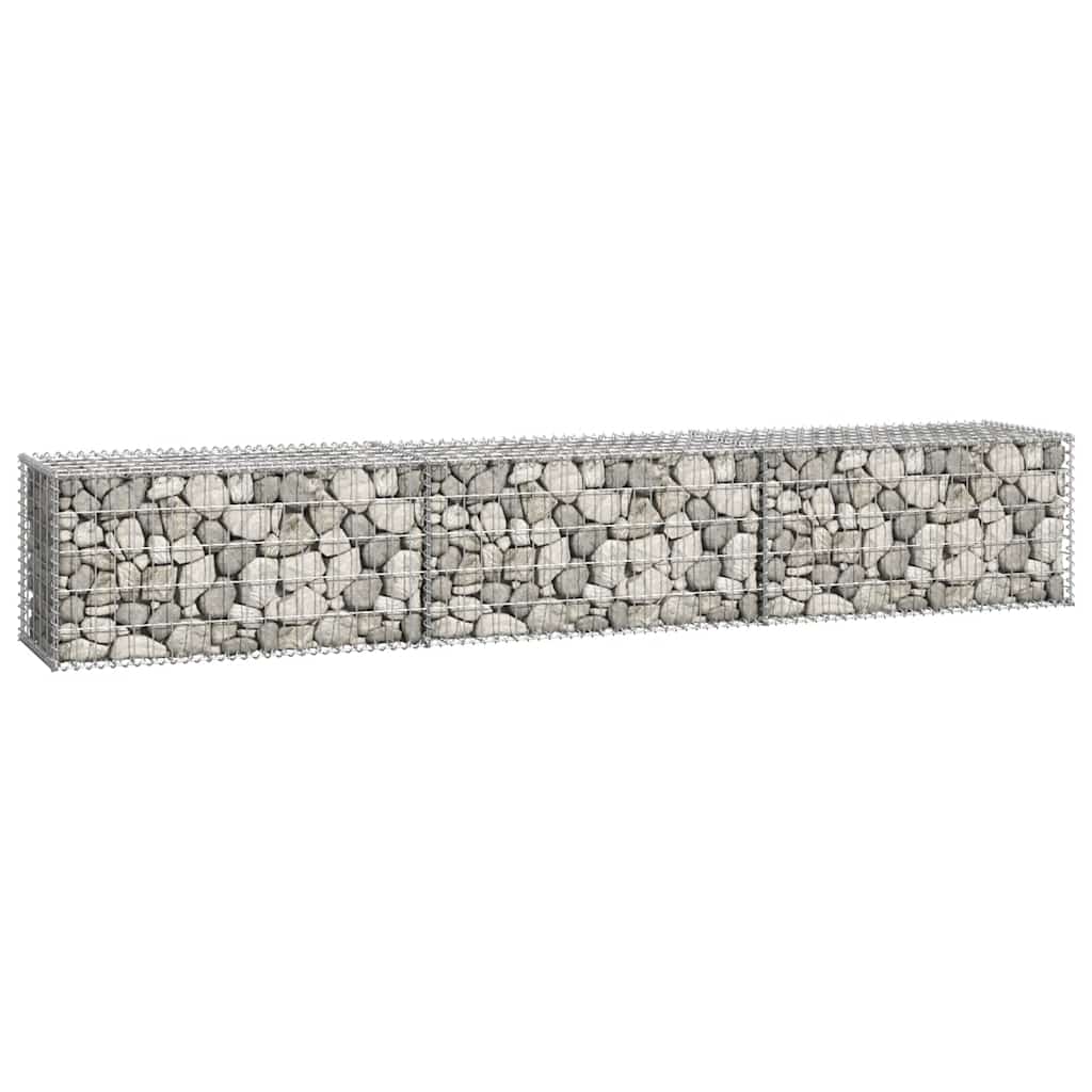 Schanskorfmuur met deksels 300x50x50 cm gegalvaniseerd staal is nu te koop bij PeponiXL, paradijselijk wonen!