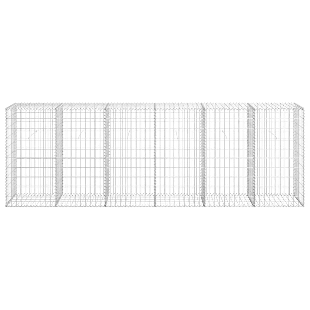 Schanskorfmuur met deksels 300x50x100 cm gegalvaniseerd staal is nu te koop bij PeponiXL, paradijselijk wonen!