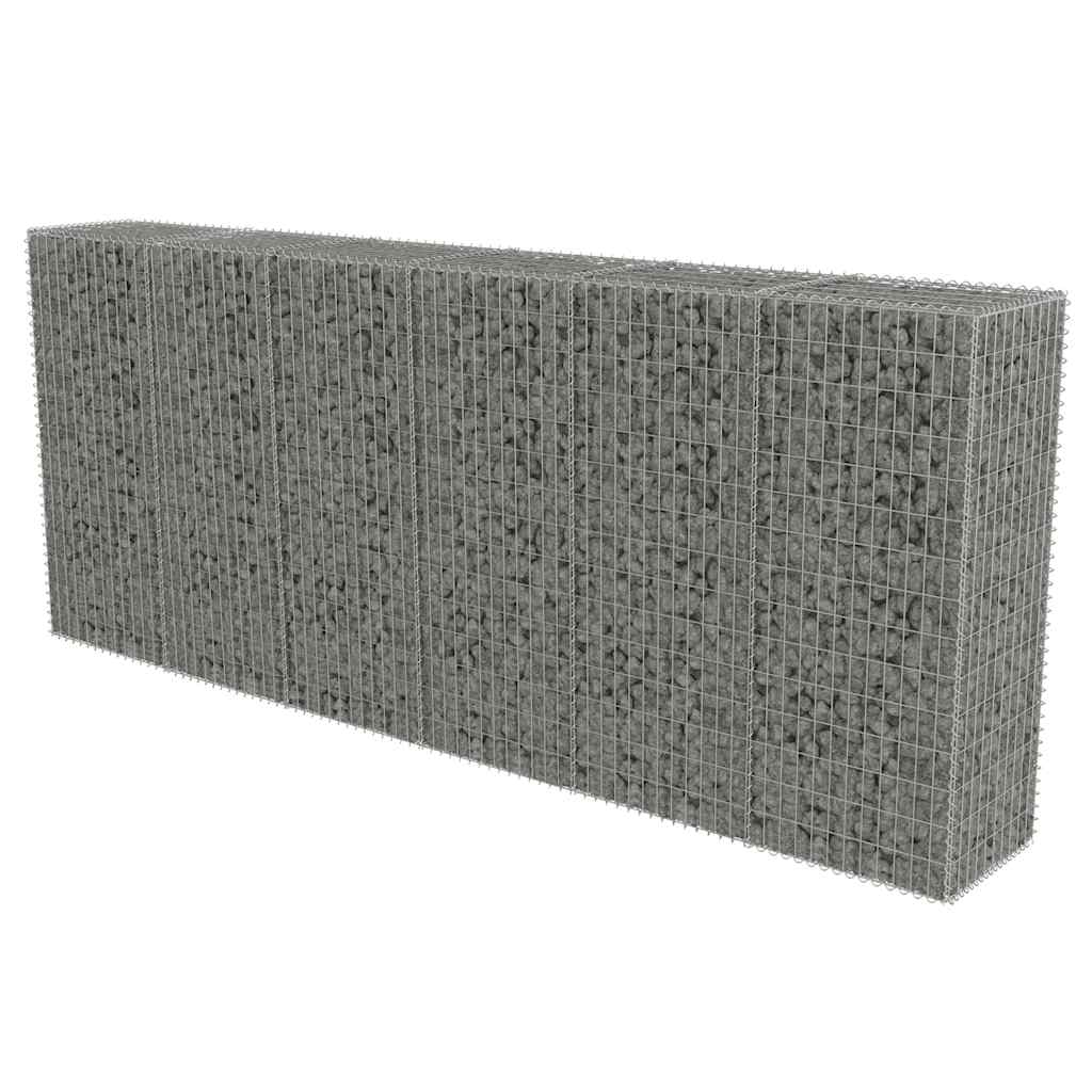 Schanskorfmuur met deksels 300x50x150 cm gegalvaniseerd staal is nu te koop bij PeponiXL, paradijselijk wonen!
