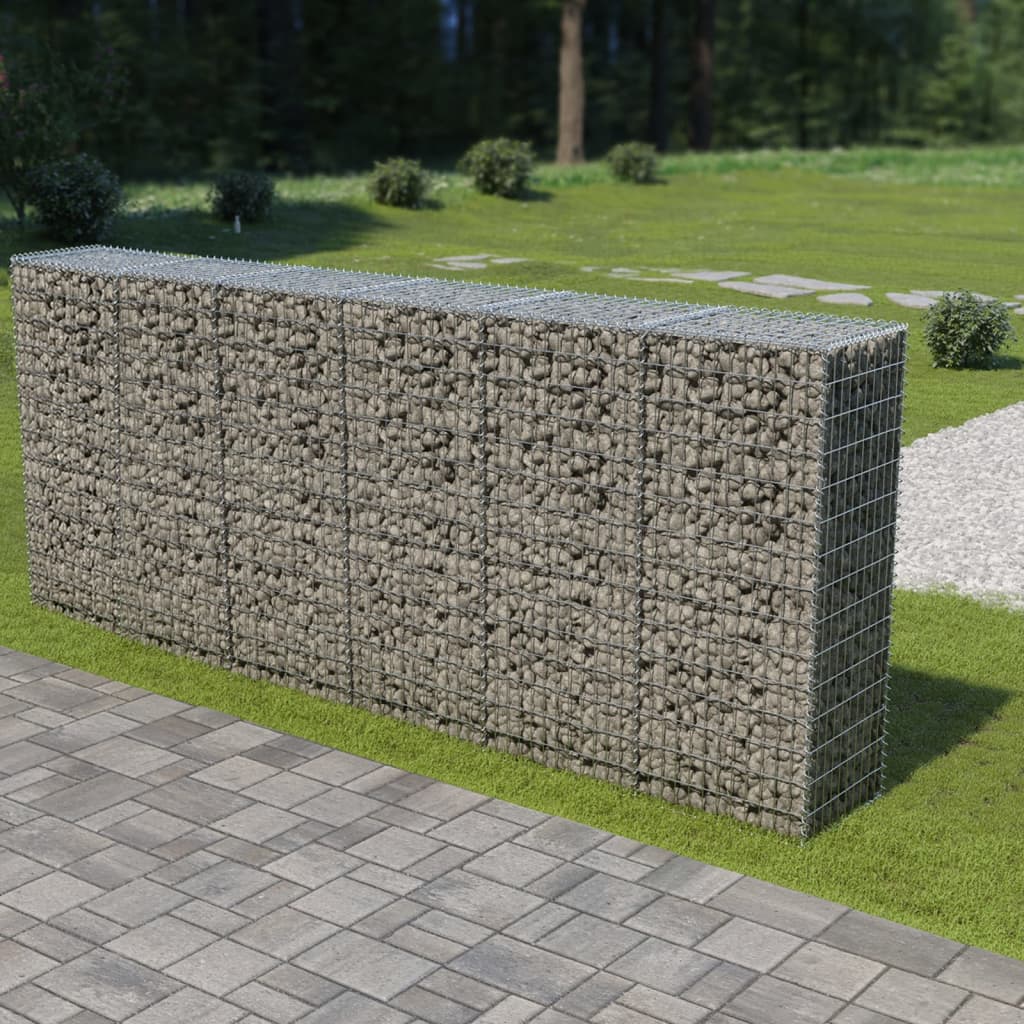 Schanskorfmuur met deksels 300x50x150 cm gegalvaniseerd staal is nu te koop bij PeponiXL, paradijselijk wonen!