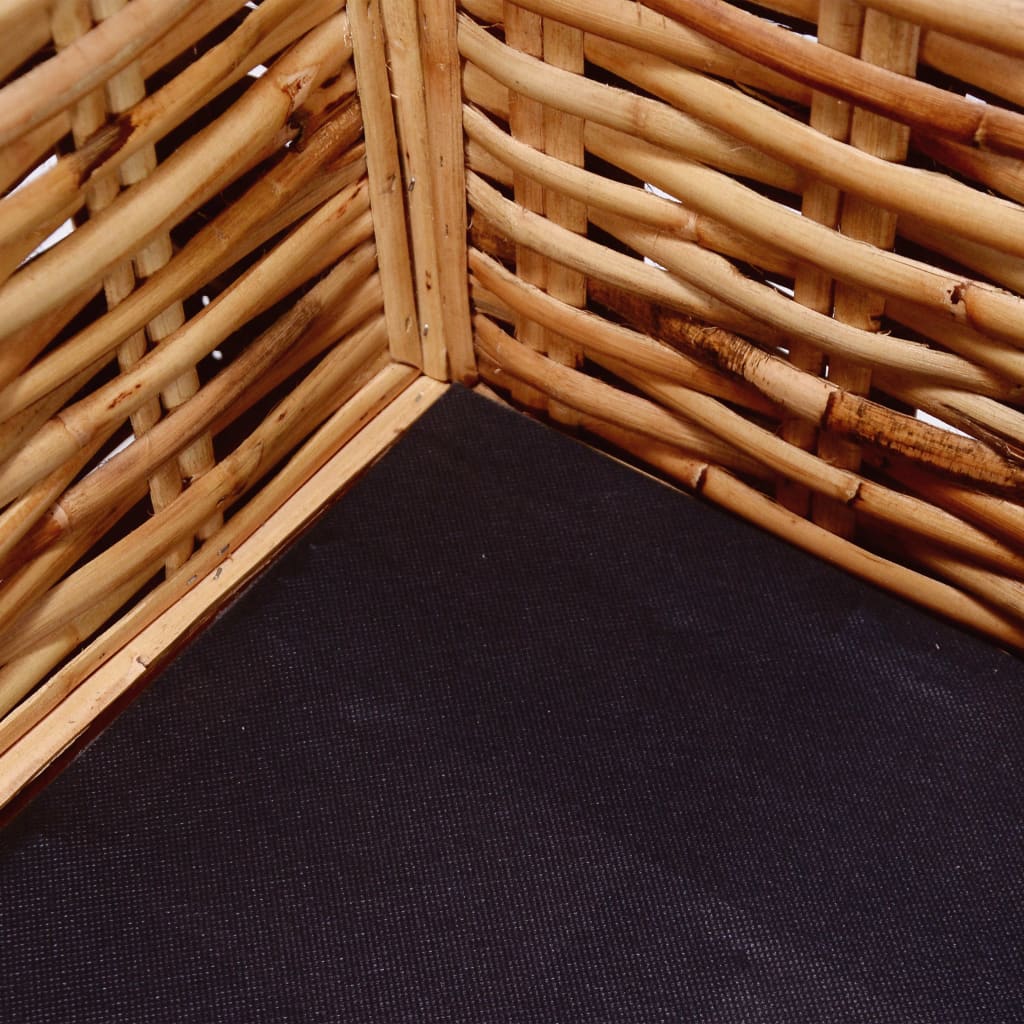 2-delig Tuinbankstel met kussens natuurlijk rattan is nu te koop bij PeponiXL, paradijselijk wonen!