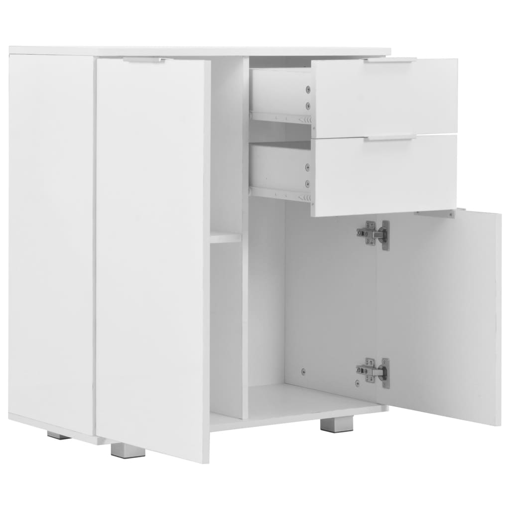 Dressoir 71x35x80 cm spaanplaat hoogglans wit is nu te koop bij PeponiXL, paradijselijk wonen!