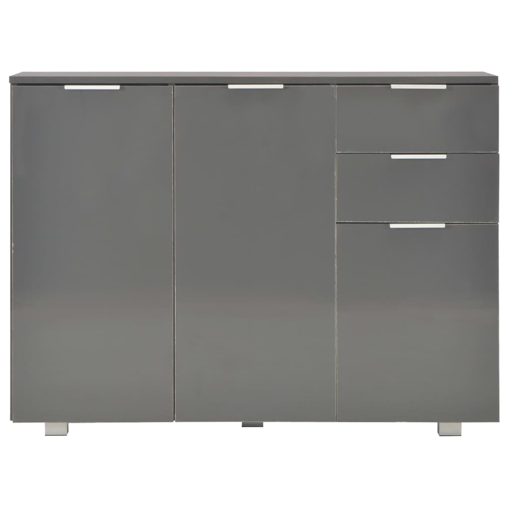Dressoir 107x35x80,5 cm hoogglans grijs is nu te koop bij PeponiXL, paradijselijk wonen!