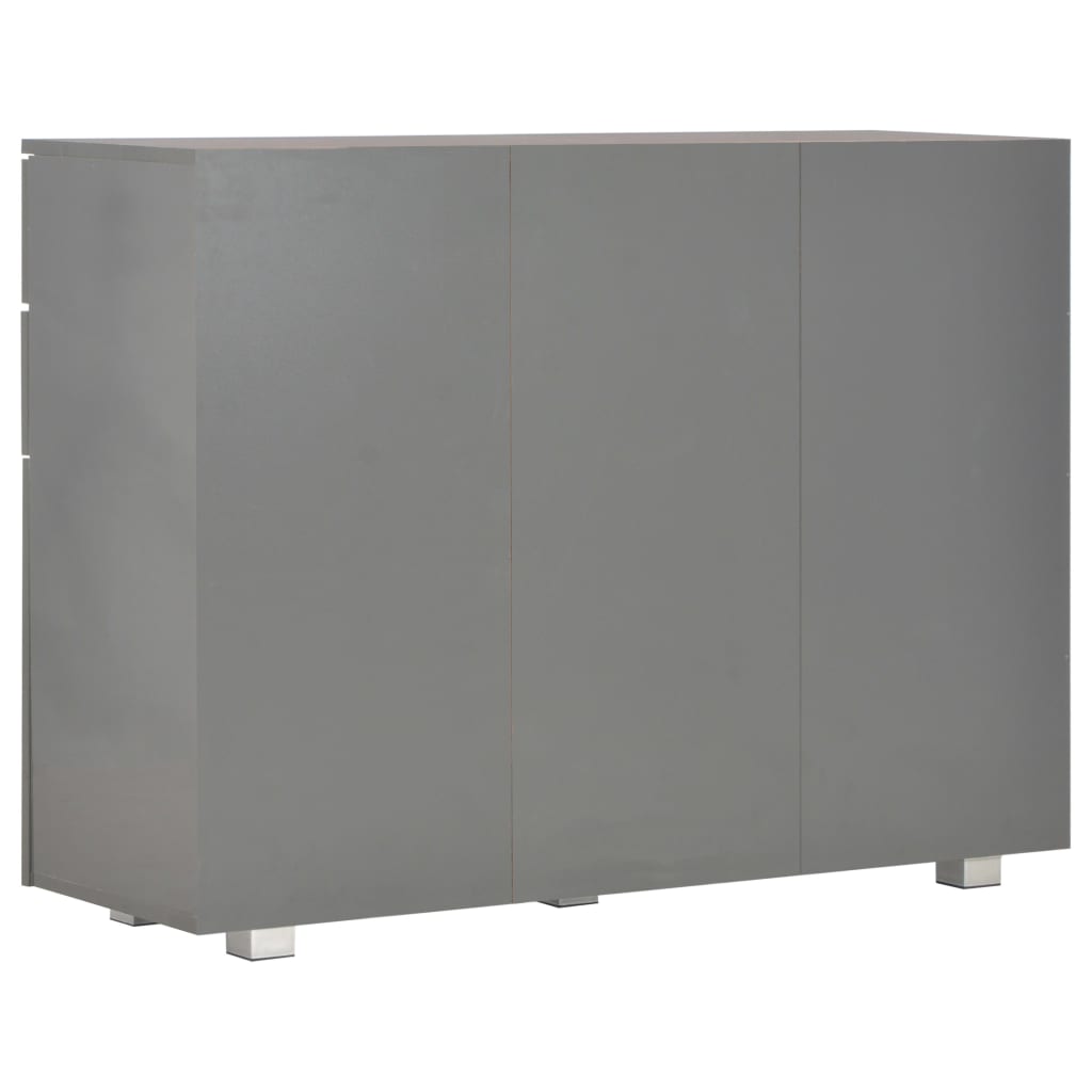 Dressoir 107x35x80,5 cm hoogglans grijs is nu te koop bij PeponiXL, paradijselijk wonen!