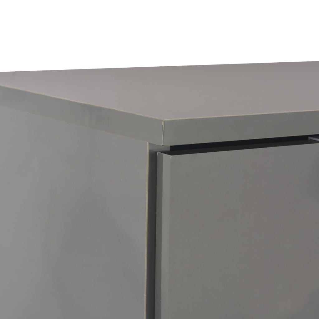 Dressoir 107x35x80,5 cm hoogglans grijs is nu te koop bij PeponiXL, paradijselijk wonen!