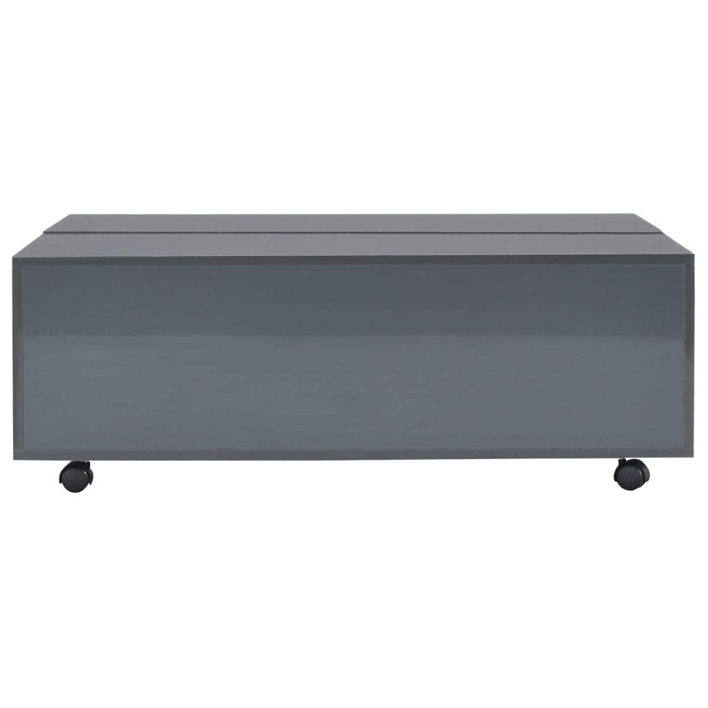Salontafel 100x100x35 cm hoogglans grijs is nu te koop bij PeponiXL, paradijselijk wonen!