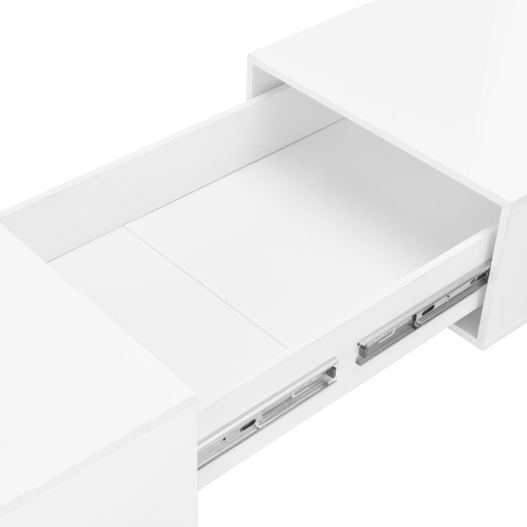 Salontafel 120x60x35 cm hoogglans wit is nu te koop bij PeponiXL, paradijselijk wonen!
