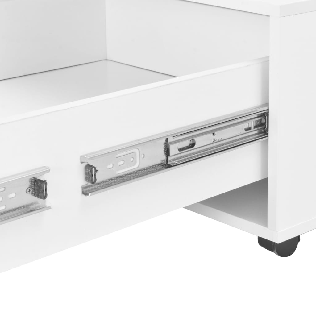 Salontafel 120x60x35 cm hoogglans wit is nu te koop bij PeponiXL, paradijselijk wonen!