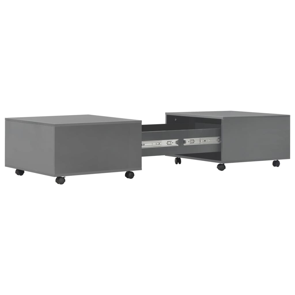 Salontafel 120x60x35 cm hoogglans grijs is nu te koop bij PeponiXL, paradijselijk wonen!