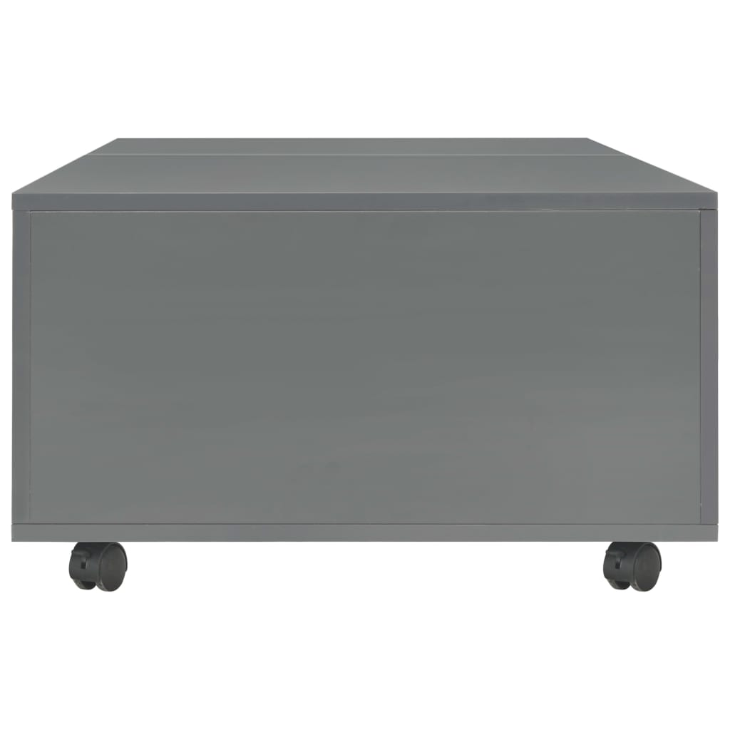 Salontafel 120x60x35 cm hoogglans grijs is nu te koop bij PeponiXL, paradijselijk wonen!