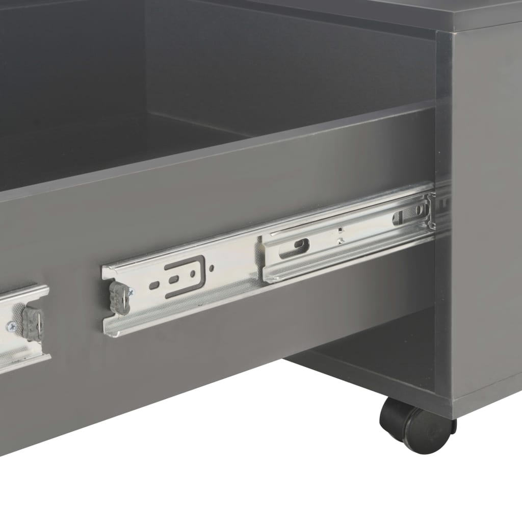 Salontafel 120x60x35 cm hoogglans grijs is nu te koop bij PeponiXL, paradijselijk wonen!