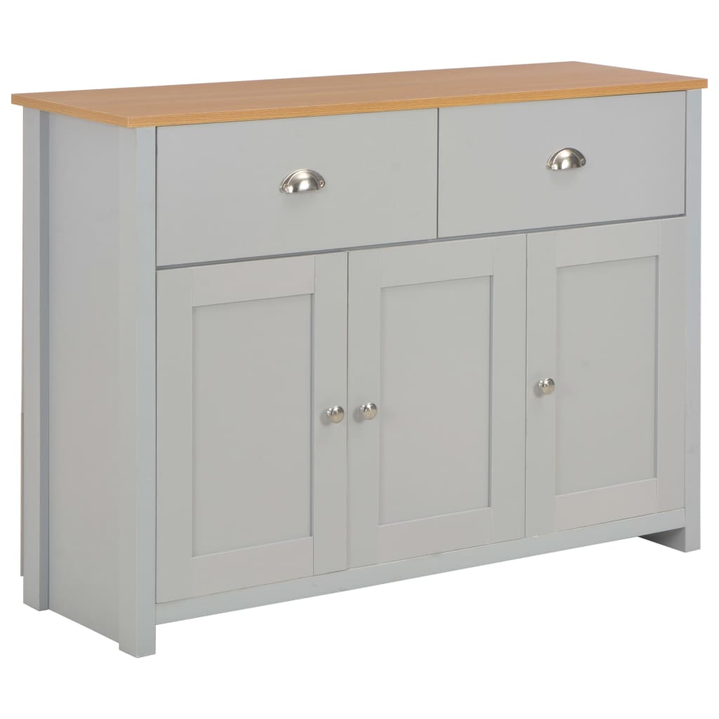 Dressoir 112x35x81 cm grijs is nu te koop bij PeponiXL, paradijselijk wonen!