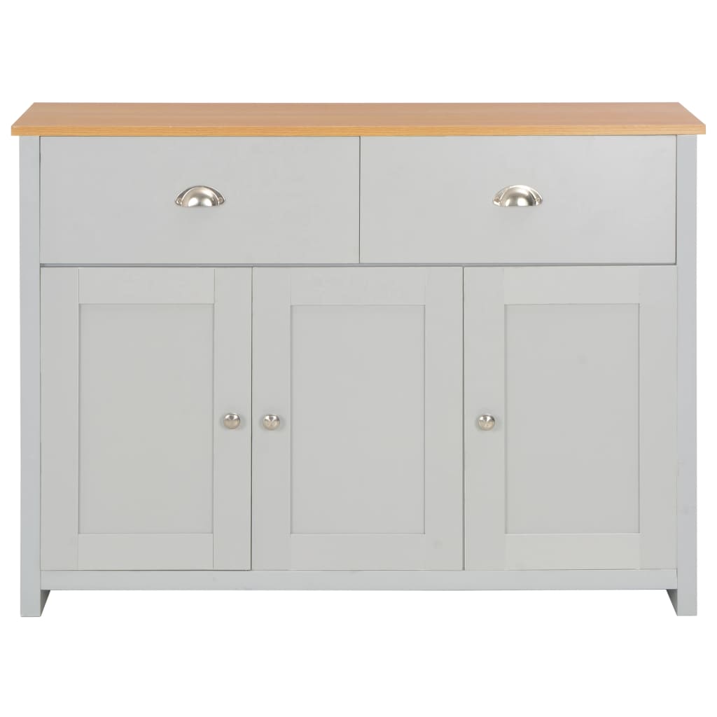 Dressoir 112x35x81 cm grijs is nu te koop bij PeponiXL, paradijselijk wonen!