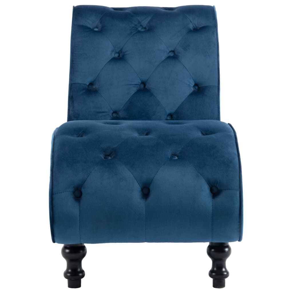 Chaise longue fluweel blauw is nu te koop bij PeponiXL, paradijselijk wonen!