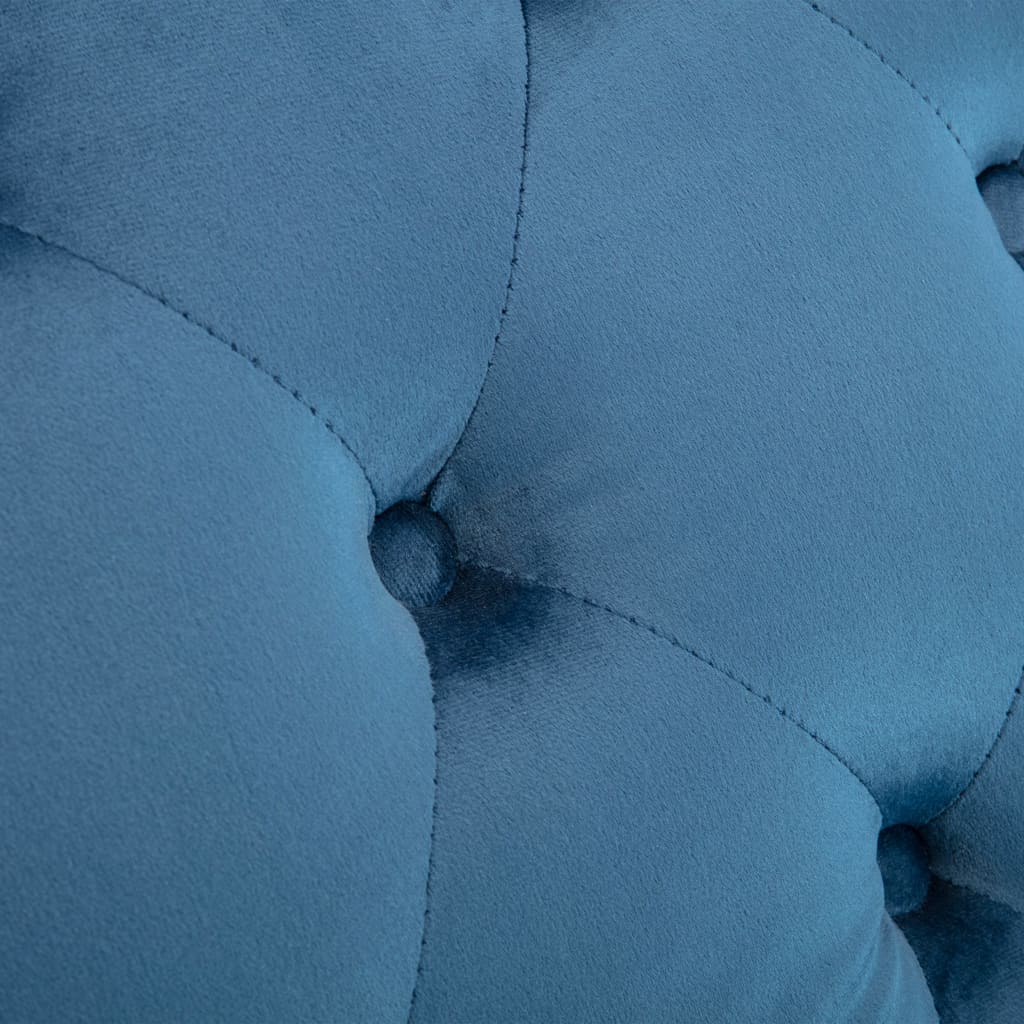 Chaise longue fluweel blauw is nu te koop bij PeponiXL, paradijselijk wonen!