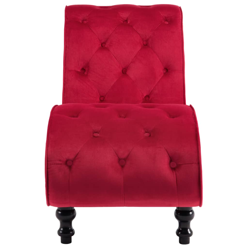 Chaise longue fluweel rood is nu te koop bij PeponiXL, paradijselijk wonen!
