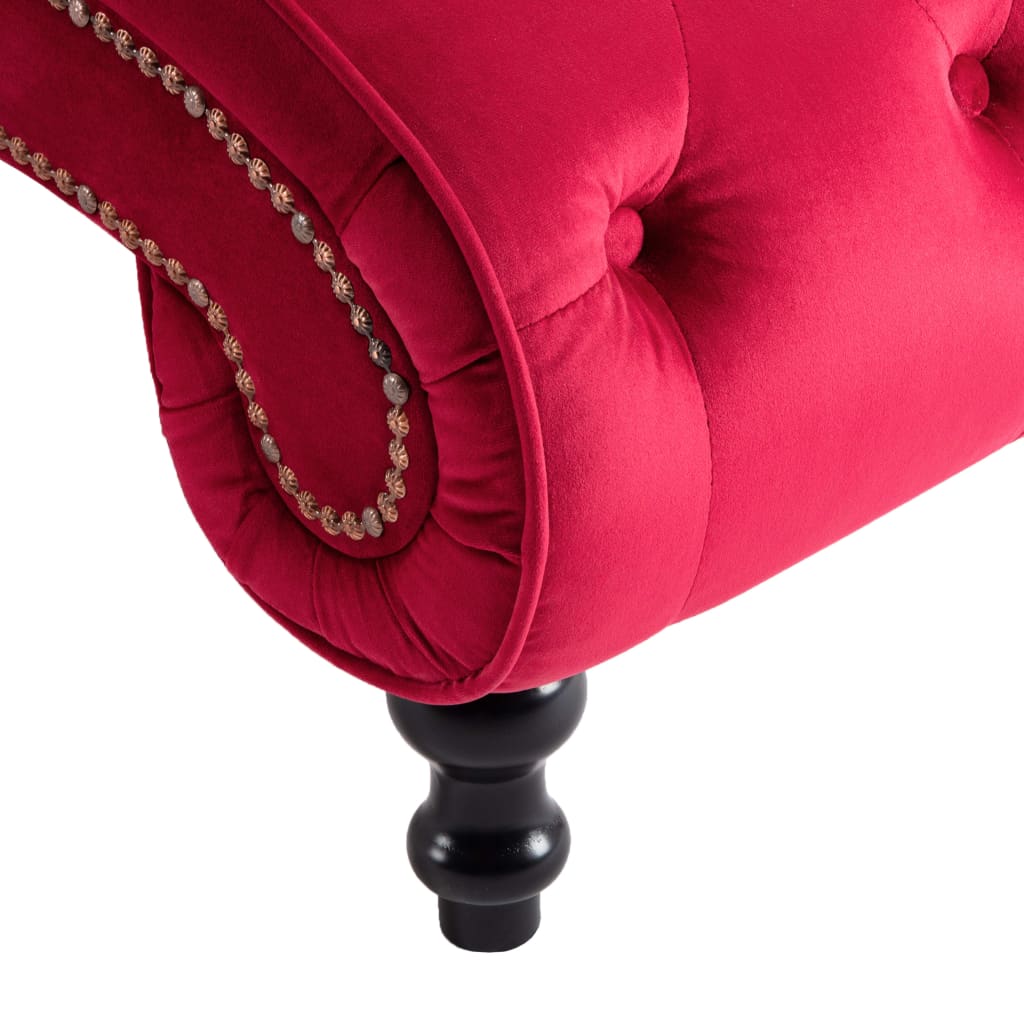 Chaise longue fluweel rood is nu te koop bij PeponiXL, paradijselijk wonen!