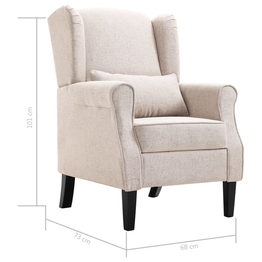 Fauteuil stof beige is nu te koop bij PeponiXL, paradijselijk wonen!