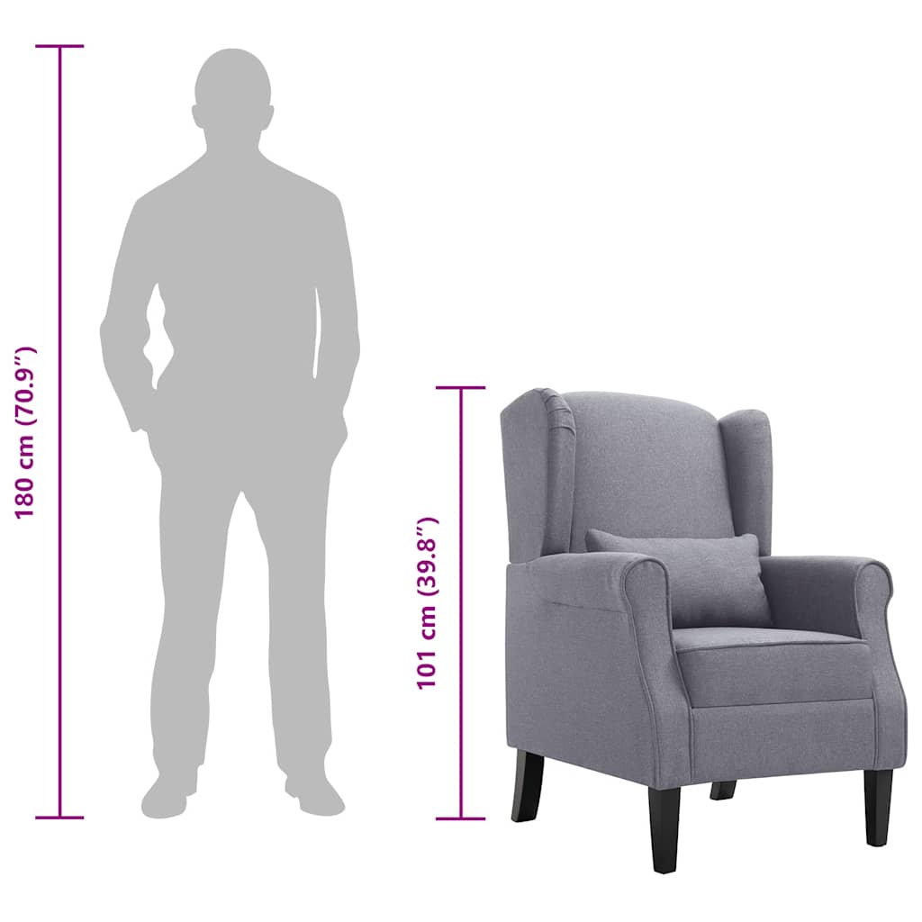 Fauteuil stof donkergrijs is nu te koop bij PeponiXL, paradijselijk wonen!