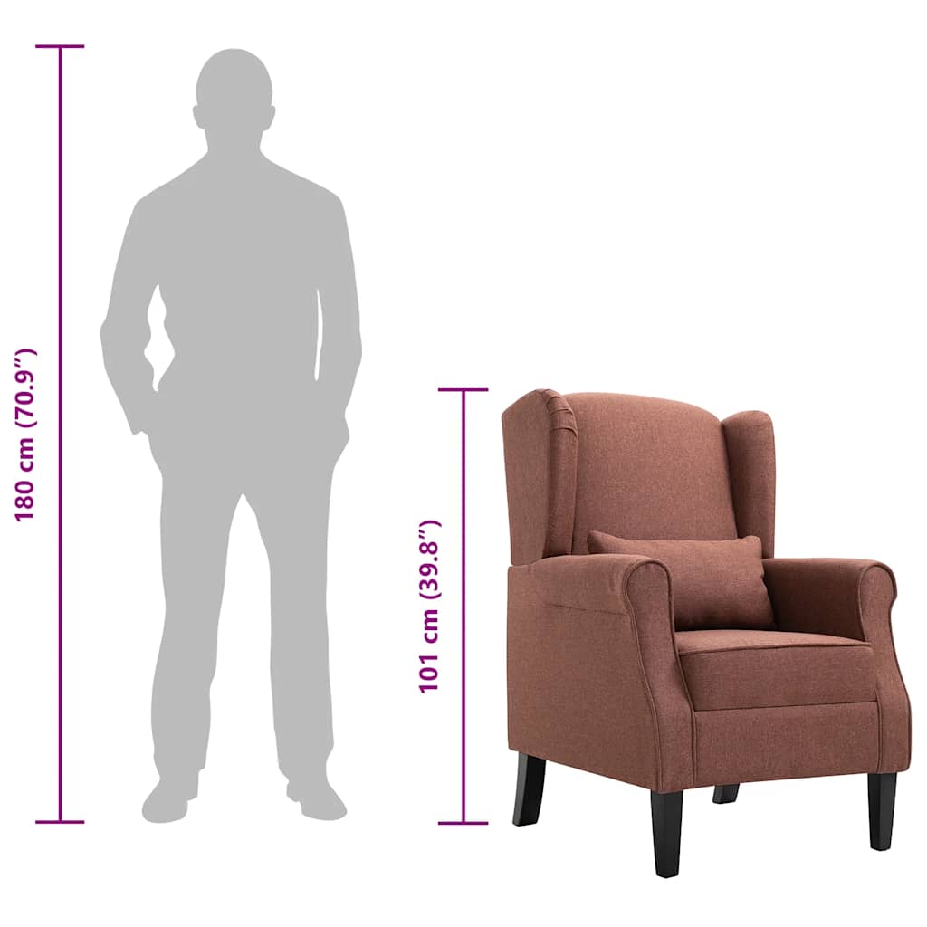 Fauteuil stof bruin is nu te koop bij PeponiXL, paradijselijk wonen!